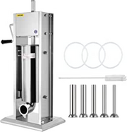 Vevor Sausage Stuffer 5L 8Lbs with 5 Filling Nozzles - Commercial Butcher Shop Sausage Filler