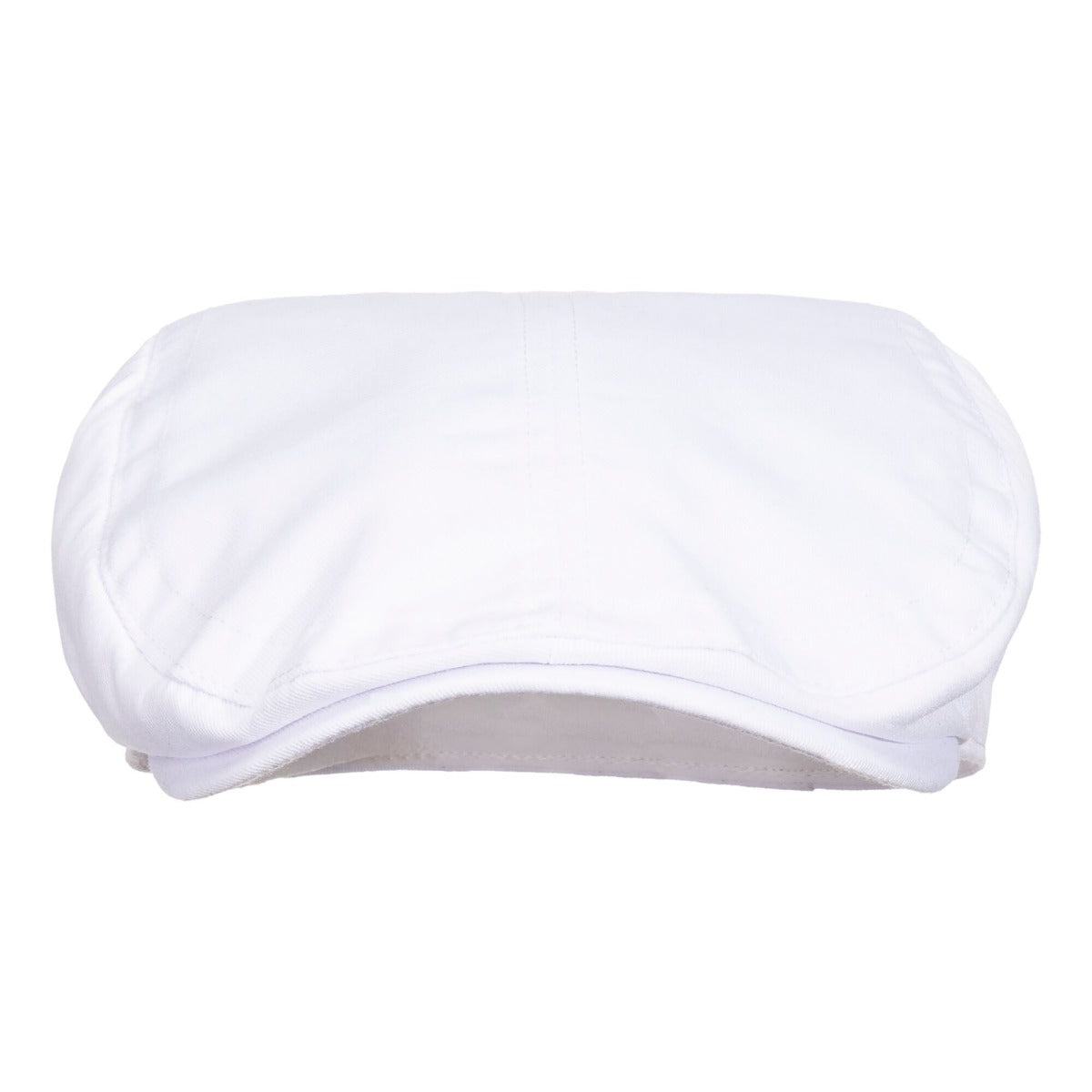 White Chefs Flat Cap XL Main View - Butcher Shop Food Service Hygiene Hat