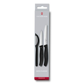 Victorinox Paring Knife Set With Universal Peeler - Black