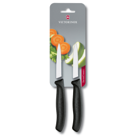 Swiss Classic - Paring Knife - 8cm, Straight Pointed - Black