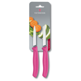 Swiss Classic - Paring Knife - 8cm, Straight Pointed - Pink