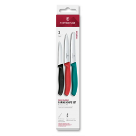Victorinox - Swiss Classic Paring 3pc Set - Black, Red, Green