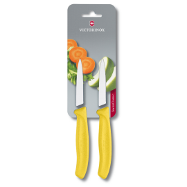 Swiss Classic - Paring Knife Set - 8cm, Straight Pointed - Yellow