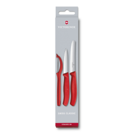Victorinox Paring Knife Set With Universal Peeler - Red