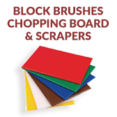 block brushes, chopping boards and scrapers